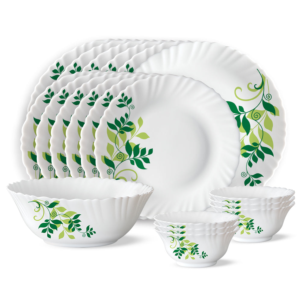 Larah by Borosil Fern Dinner Set, 19 pc