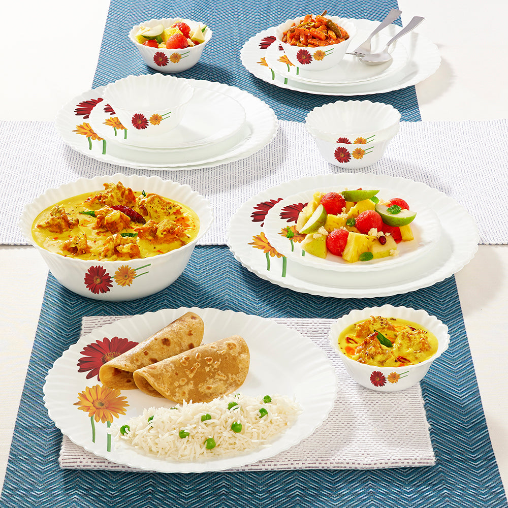 Larah by Borosil Zinnia Dinner Set, 19 pc