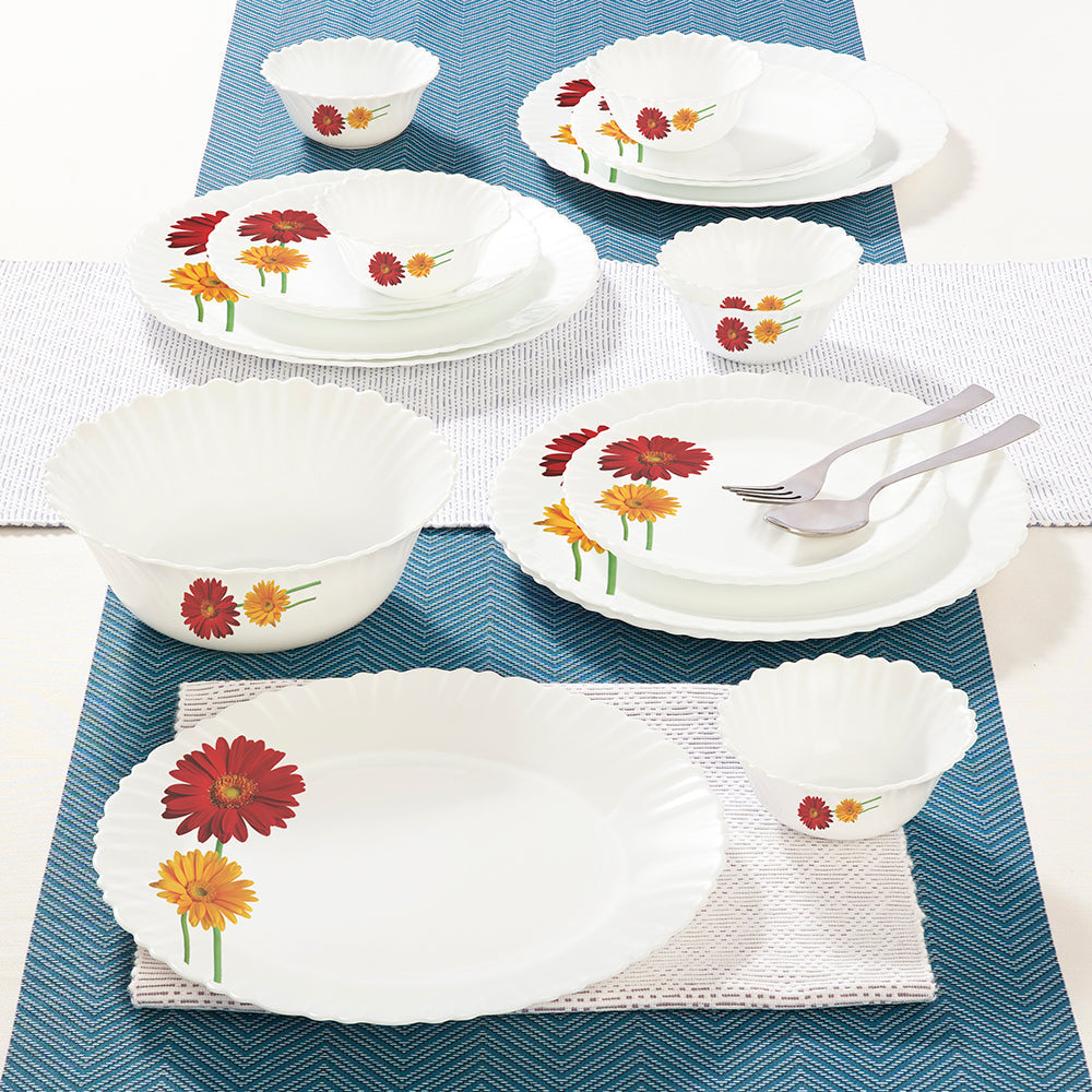 Larah by Borosil Zinnia Dinner Set, 19 pc