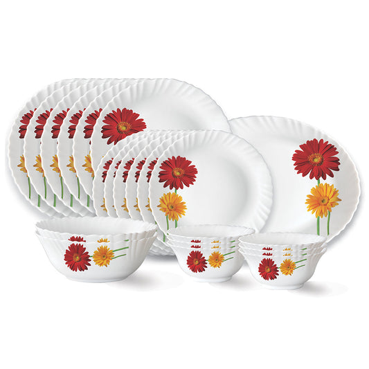 Larah by Borosil Zinnia Dinner Set, 21 pc