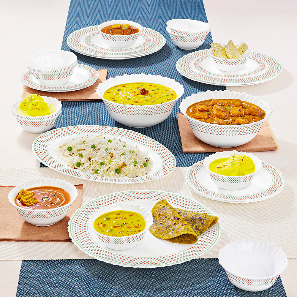 Larah by Borosil Waltz Dinner Set, 27 pc