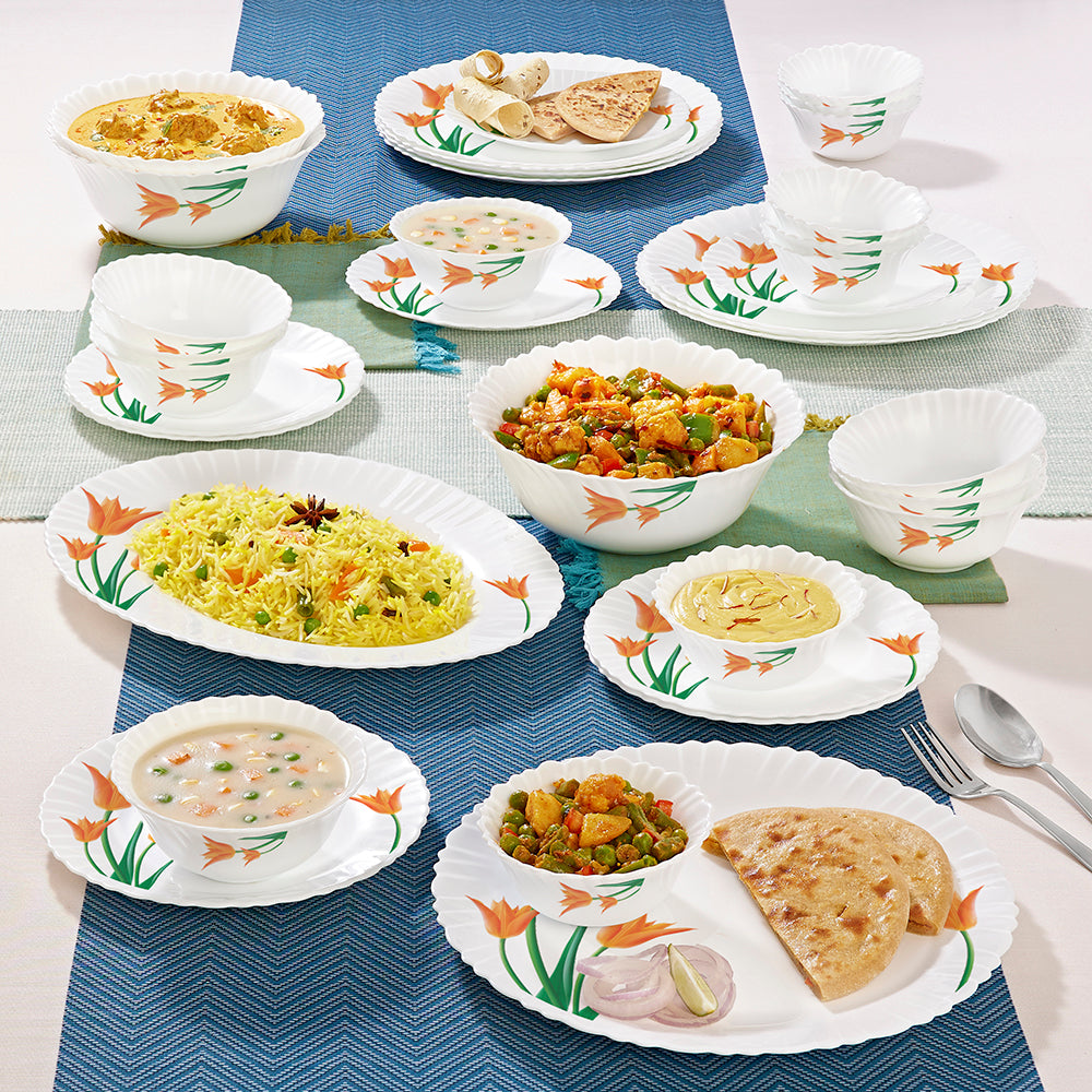 Larah by Borosil Firefly Dinner Set, 36 pc