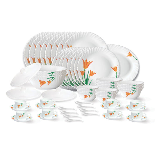 Larah by Borosil Firefly Dinner Set, 63 pc