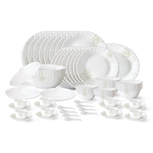 Larah by Borosil Ingot Dinner Set, 63 pc