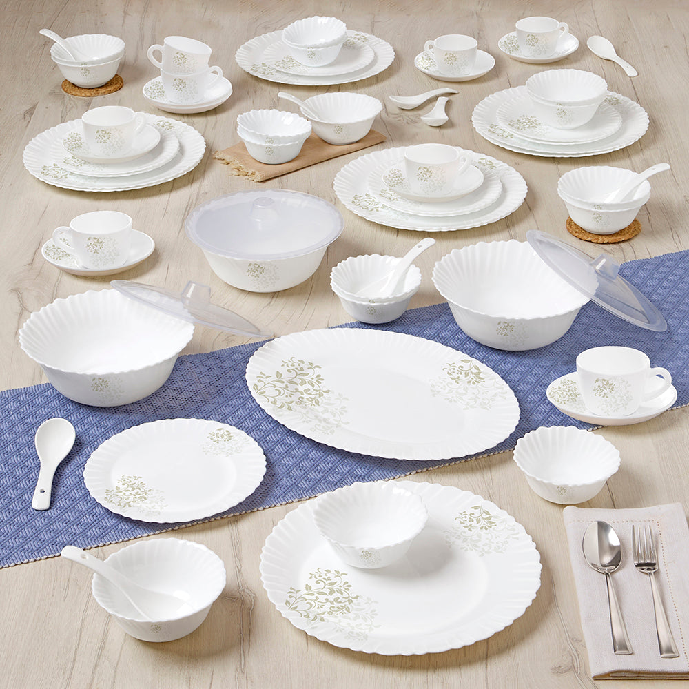 Larah by Borosil Ingot Dinner Set, 63 pc