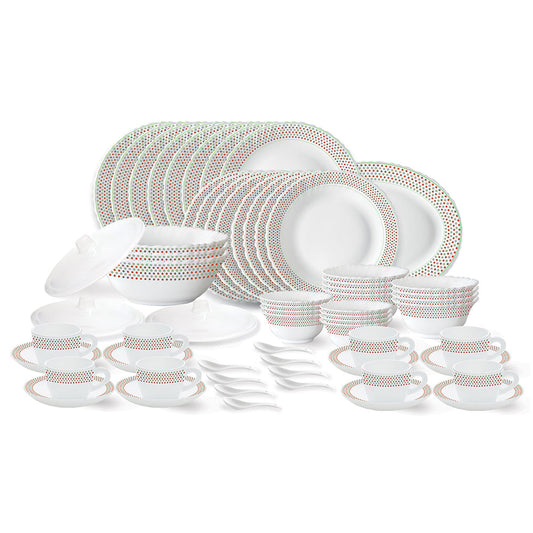 Larah by Borosil Waltz Dinner Set, 63 pc