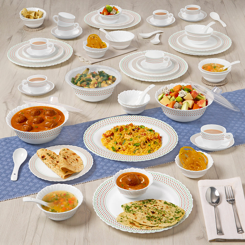 Larah by Borosil Waltz Dinner Set, 63 pc
