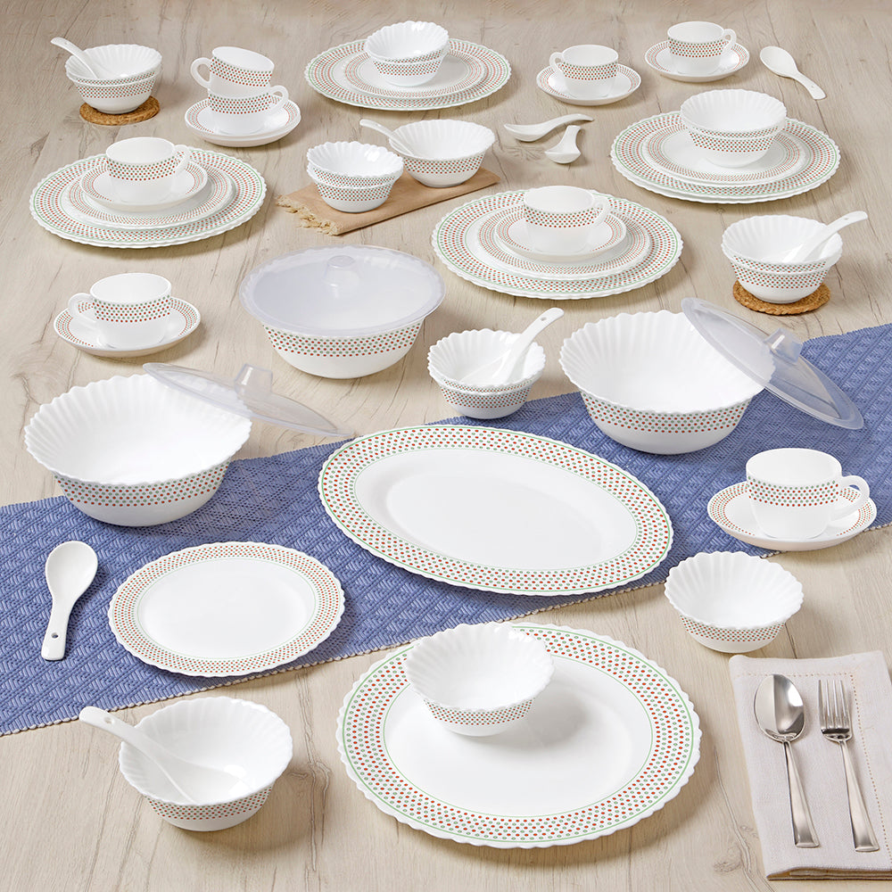 Larah by Borosil Waltz Dinner Set, 63 pc
