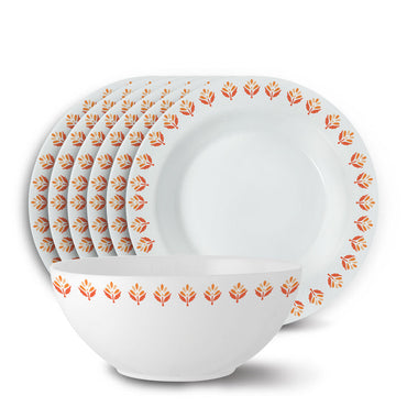 Larah by Borosil Gardenia Snack Set, 7 pc