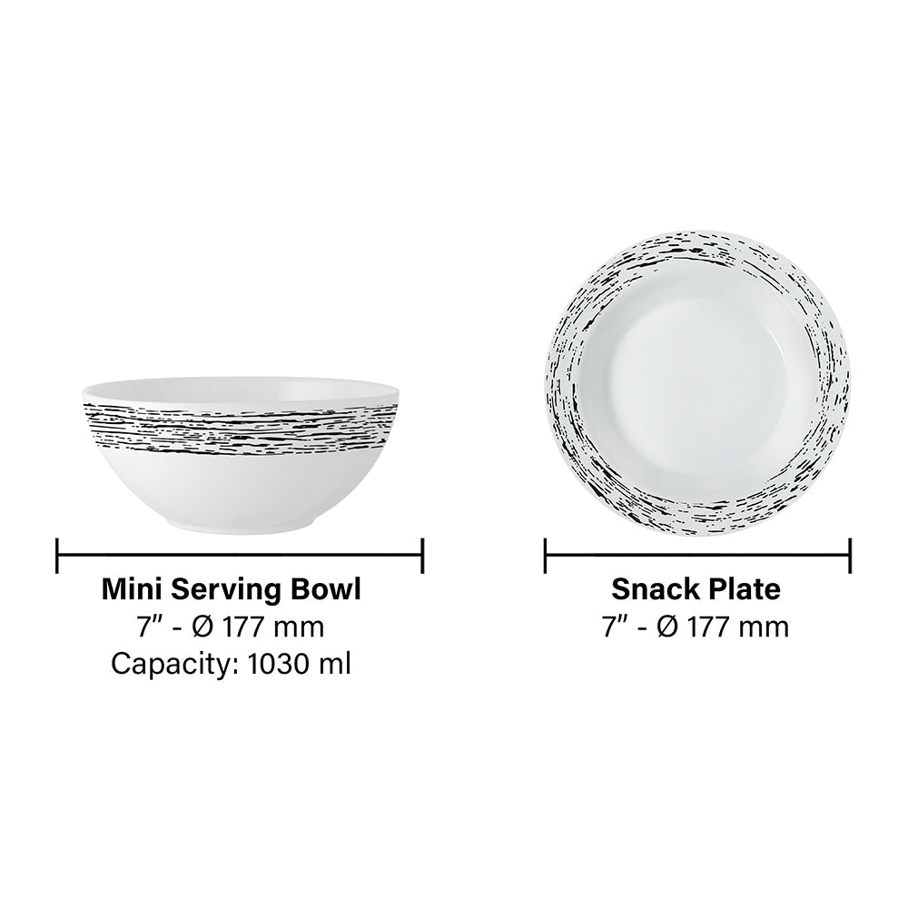 Larah by Borosil Milky Way Snack Set, 7 pc
