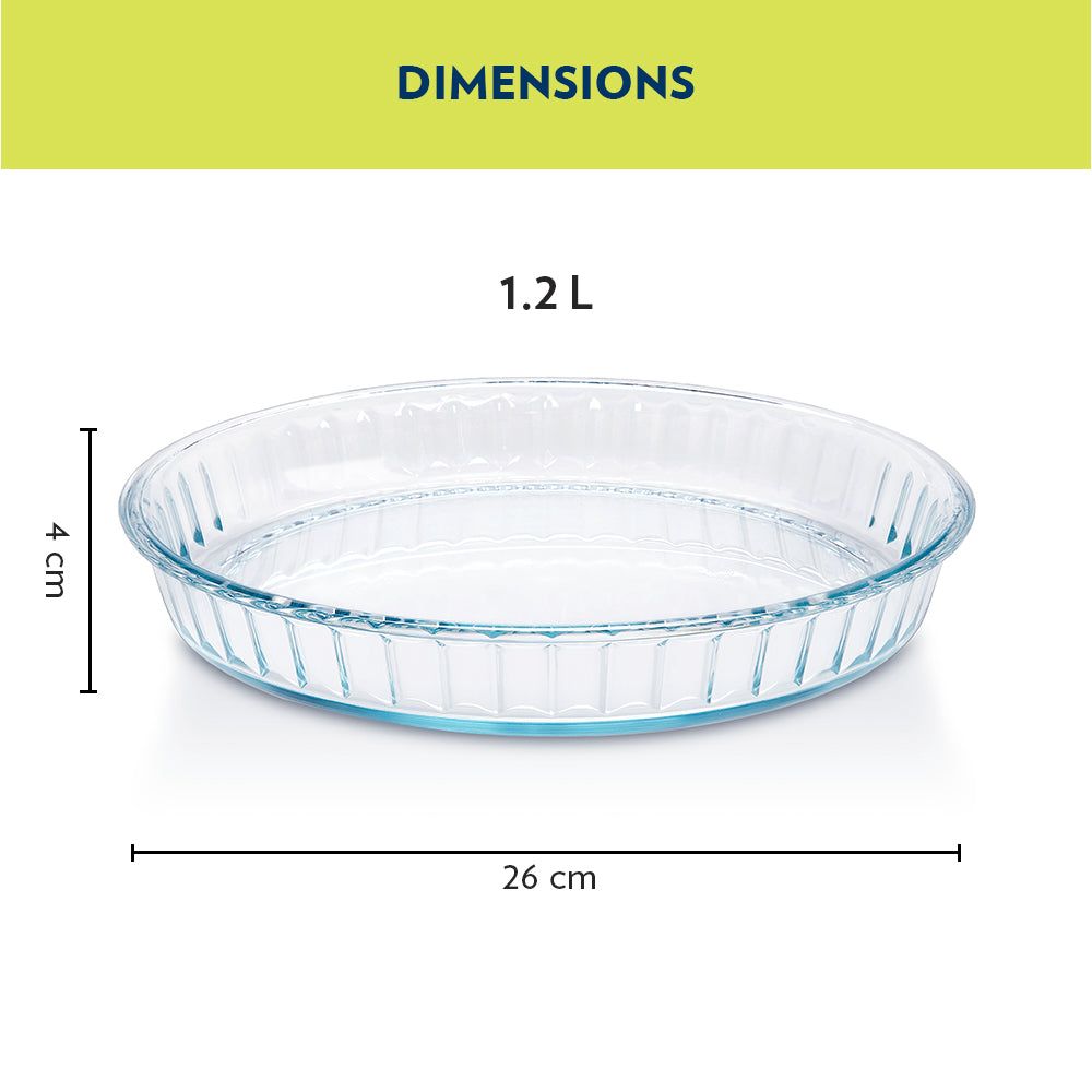 Borosil Fluted Baking Dish, 1.2L