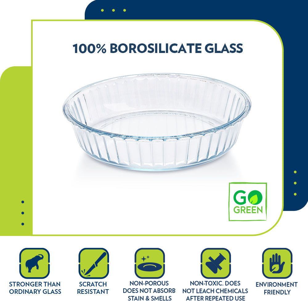 Borosil Fluted Baking Dish, 1.5L