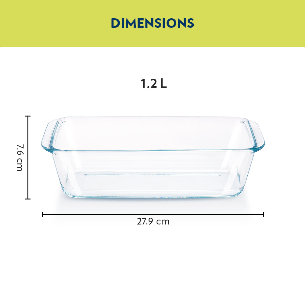 Borosil Loaf Baking Dish, 1.2L