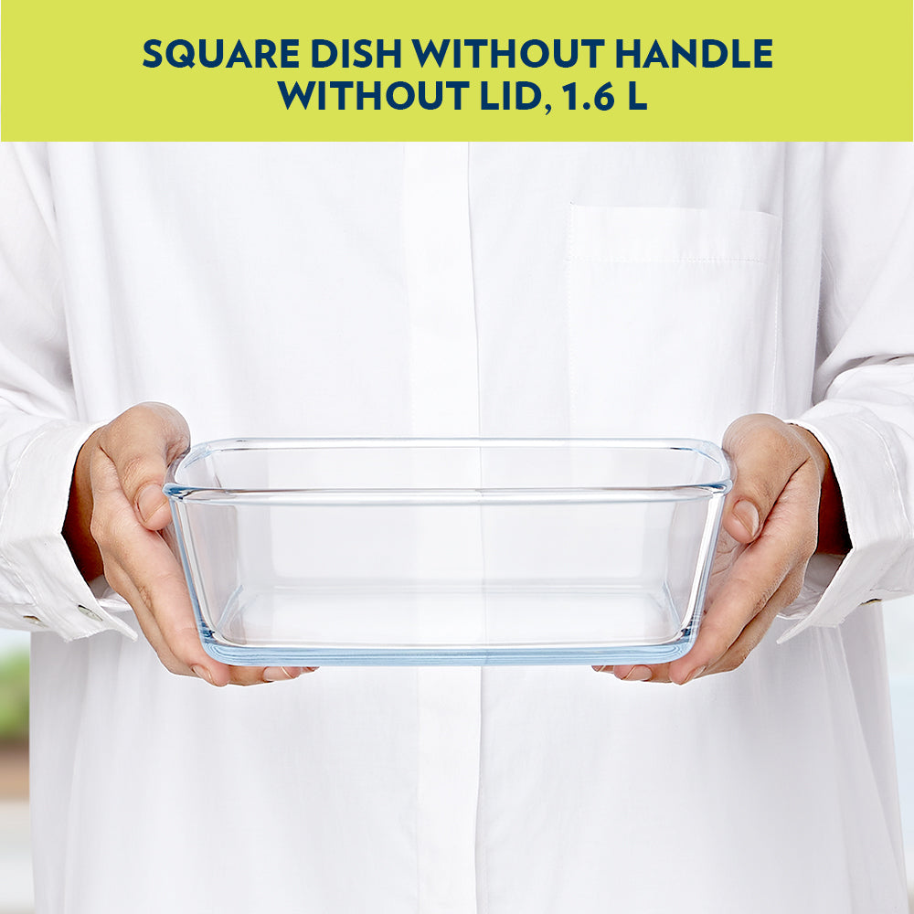 Borosil Square Baking Dish, 1.6L