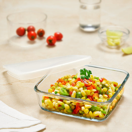 Borosil Square Baking Dish w lid, 500ml