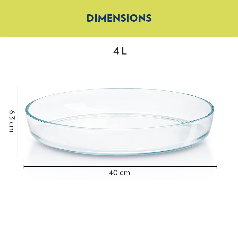 Borosil Oval Baking Dish, 4L