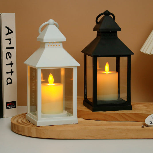 LED Hanging Lantern Lamp[BIG], Acrylic Antique LED Lantern Hurricane Lamp and Wall Hanging Led Candle Light Holder for Home, Living Room, Bedroom for Diwali Decorations