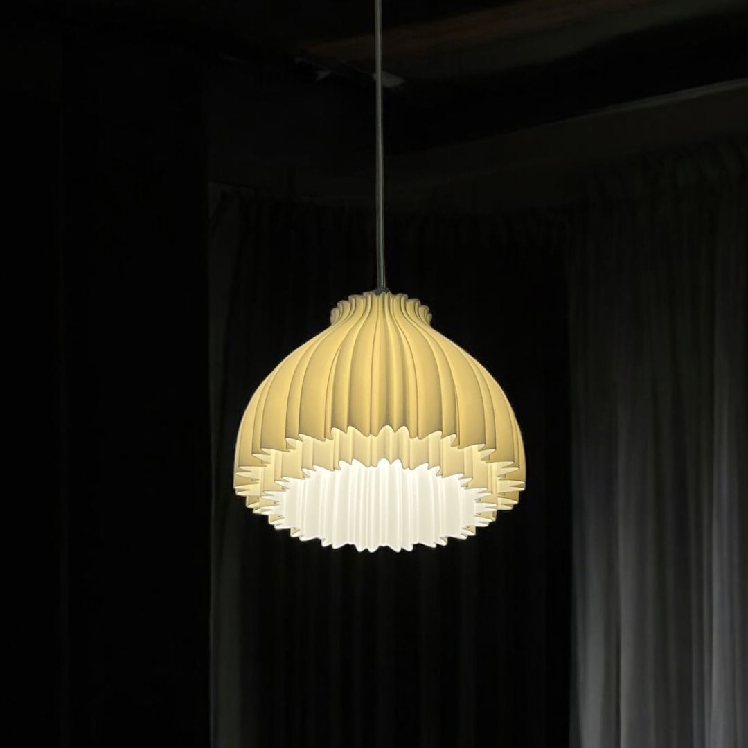 Lotus Crest Pendant White Lamp for Ceiling Decor