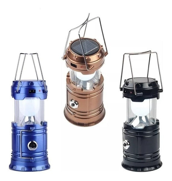 Rechargeable Solar and Charging LED Lantern Torch, Portable Camping And Home Emergency Lights With 2 Power Sources High Light Travel Battery Lantern Torch Lamp