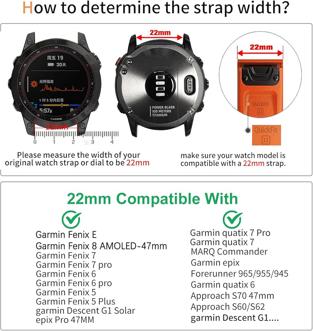 Zitel Band for Garmin Fenix 8 47mm, 7/7 Pro, 6/6 Pro, 5/5 Plus, Epix Pro/Gen 2 47mm, Forerunner 965/955/945/935, Leather With Silicone Strap 22mm - Brown