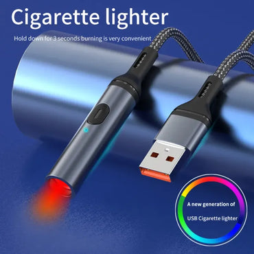 Ignit: 4-in-1 Fast Charging Cable with Built-In Lighter – Multi-Port USB Cord with Type-C, Lightning & Micro USB for Phones & Travel Use