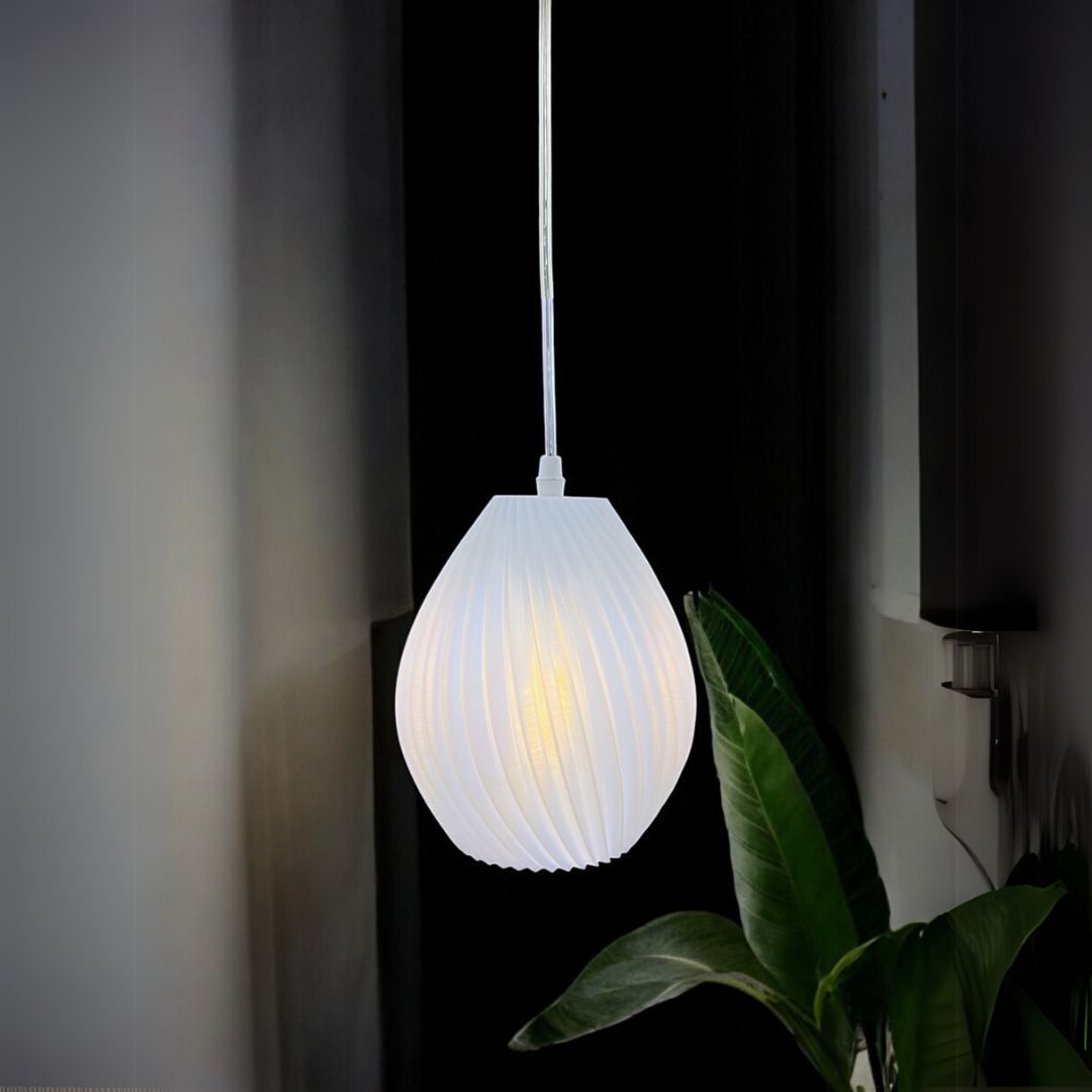 Oval Glow Pendant Crystal Lamp | Elegant Hanging Light for Home