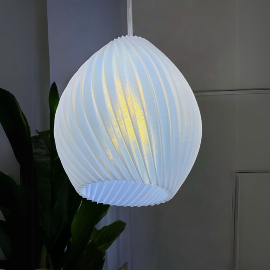 Oval Glow Pendant Crystal Lamp | Elegant Hanging Light for Home