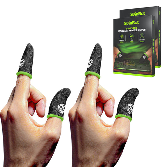 SpinBot Carbon Fiber Finger & Thumb Sleeves for PUBG, BGMI,Free Fire,etc.
