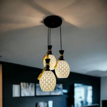 Pine Set of 3 Hanging Lamps | Perfect for Kitchen & Dining