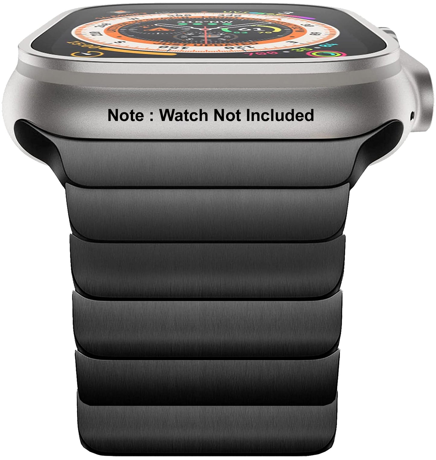 Zitel Metal Bands for Apple Watch Straps Ultra 2 / Ultra 49mm 46mm 45mm 44mm, Series 10 9 8 7 6 5 4 3 2 1 SE - Black