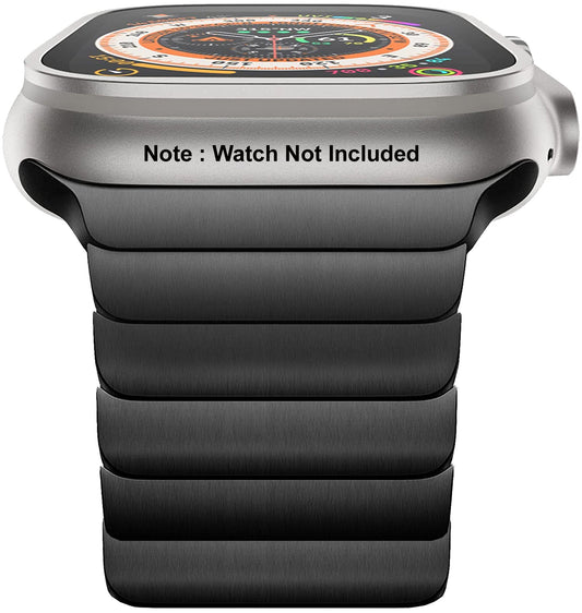 Zitel Metal Bands for Apple Watch Straps Ultra 2 / Ultra 49mm 46mm 45mm 44mm, Series 10 9 8 7 6 5 4 3 2 1 SE - Black