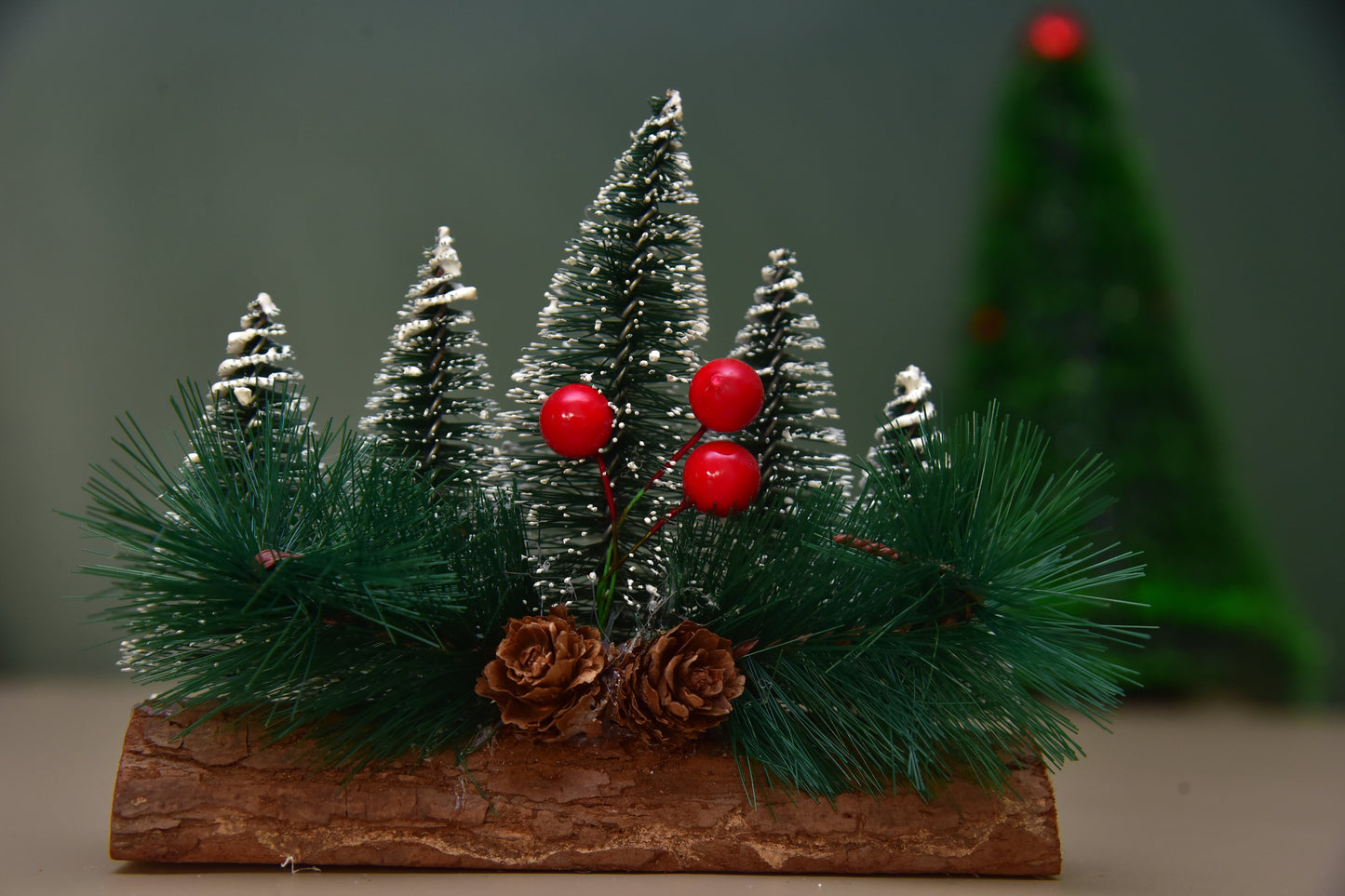 Set of 5 trees Table top Christmas decor