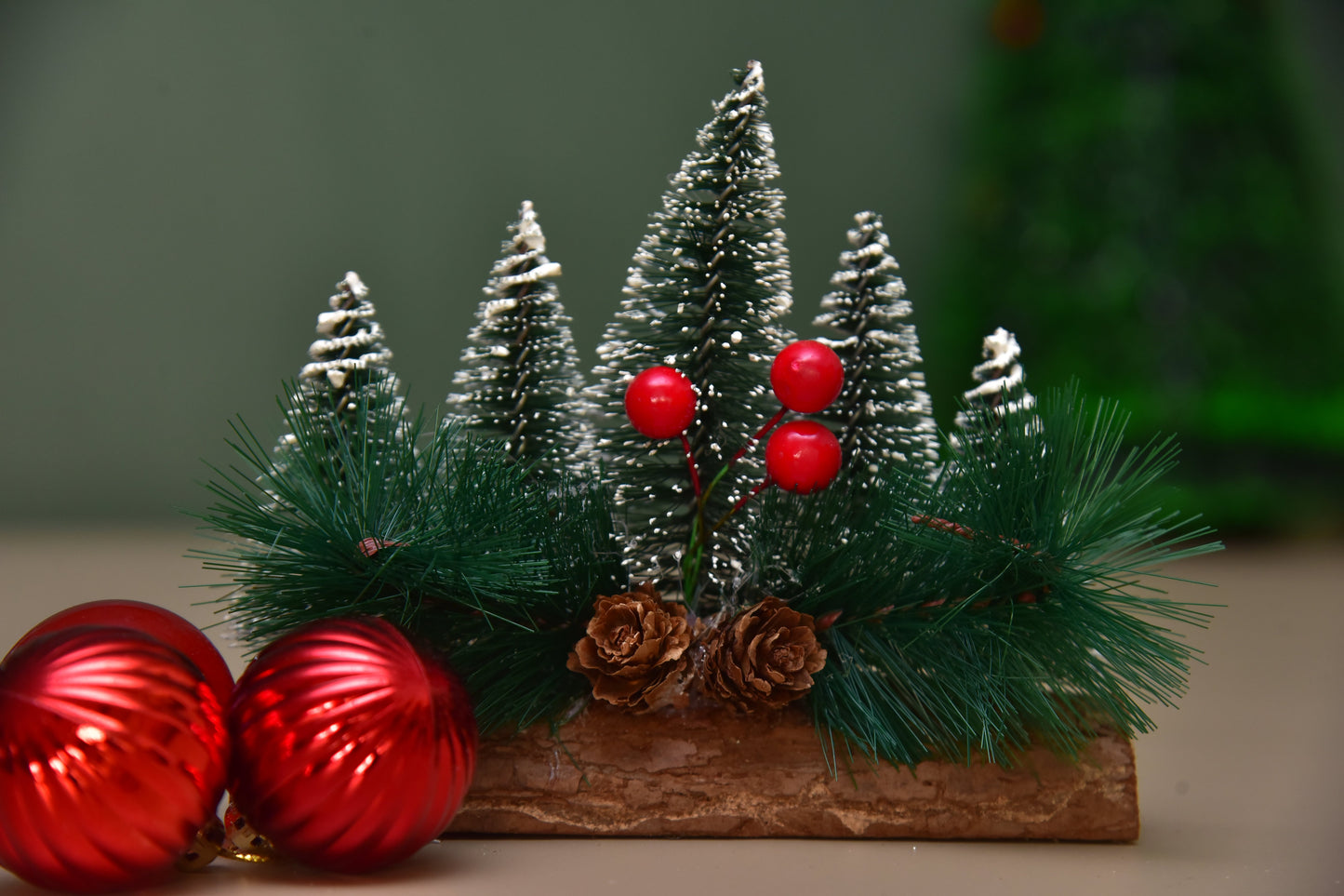 Set of 5 trees Table top Christmas decor