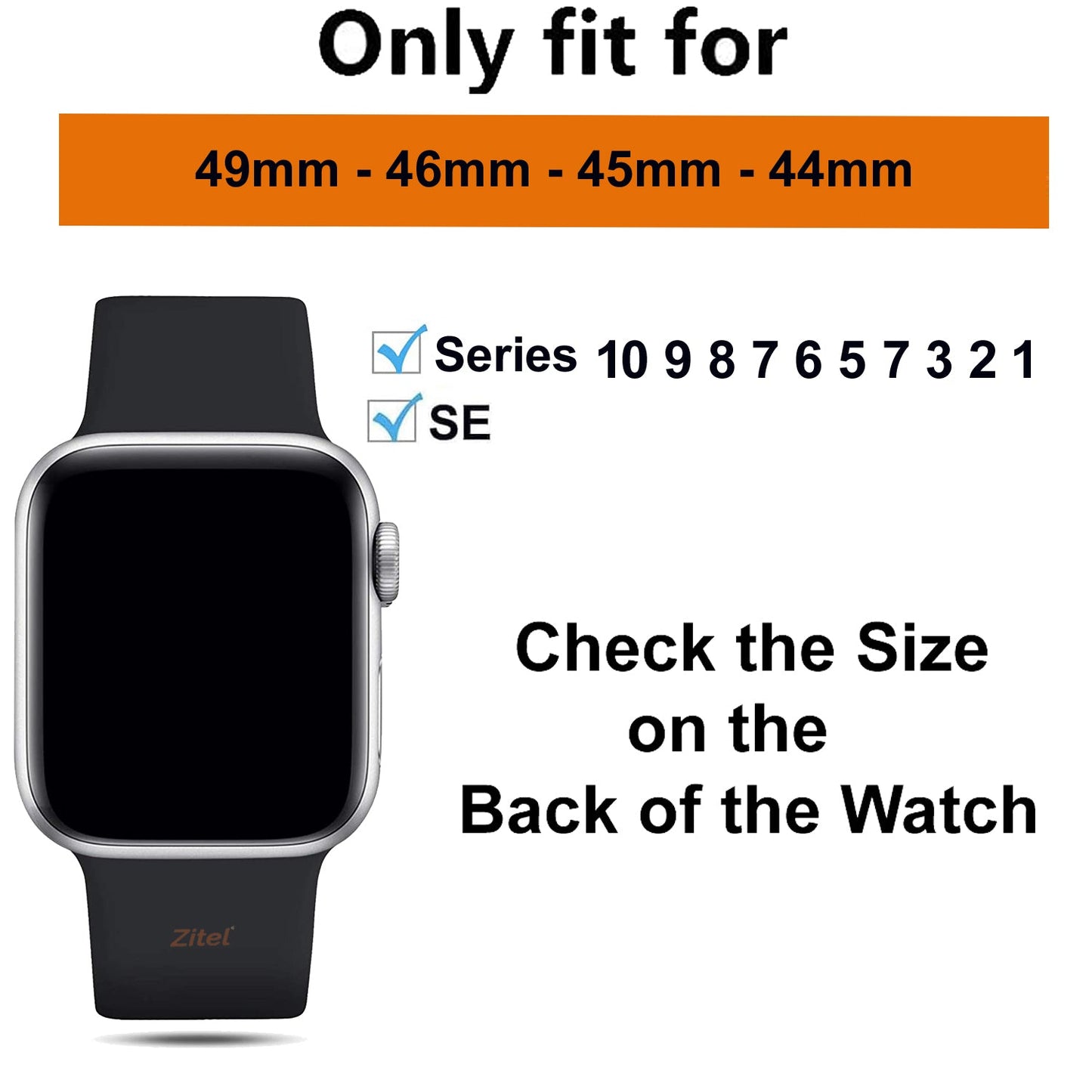 Zitel Metal Bands for Apple Watch Straps Ultra 2 / Ultra 49mm 46mm 45mm 44mm, Series 10 9 8 7 6 5 4 3 2 1 SE - Titanium