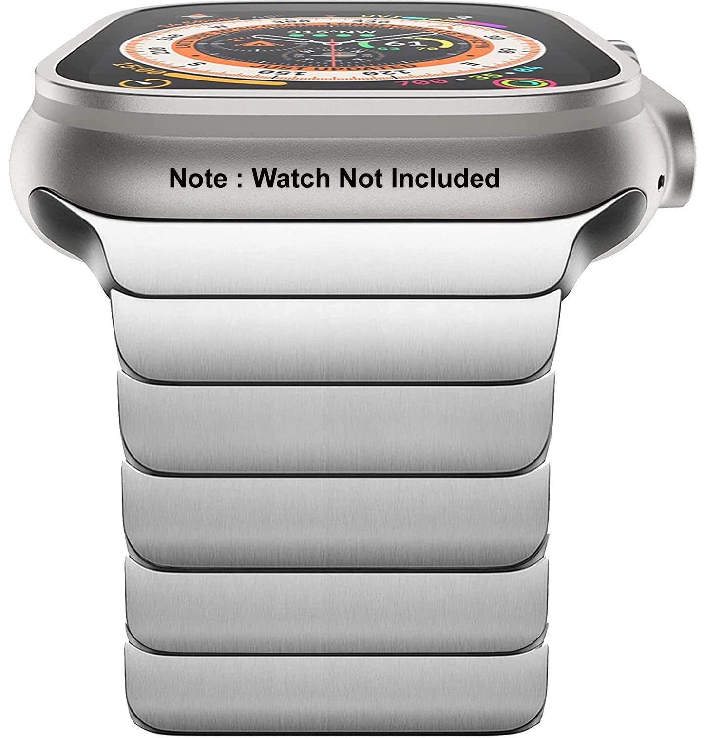 Zitel Metal Bands for Apple Watch Straps Ultra 2 / Ultra 49mm 46mm 45mm 44mm, Series 10 9 8 7 6 5 4 3 2 1 SE - Silver