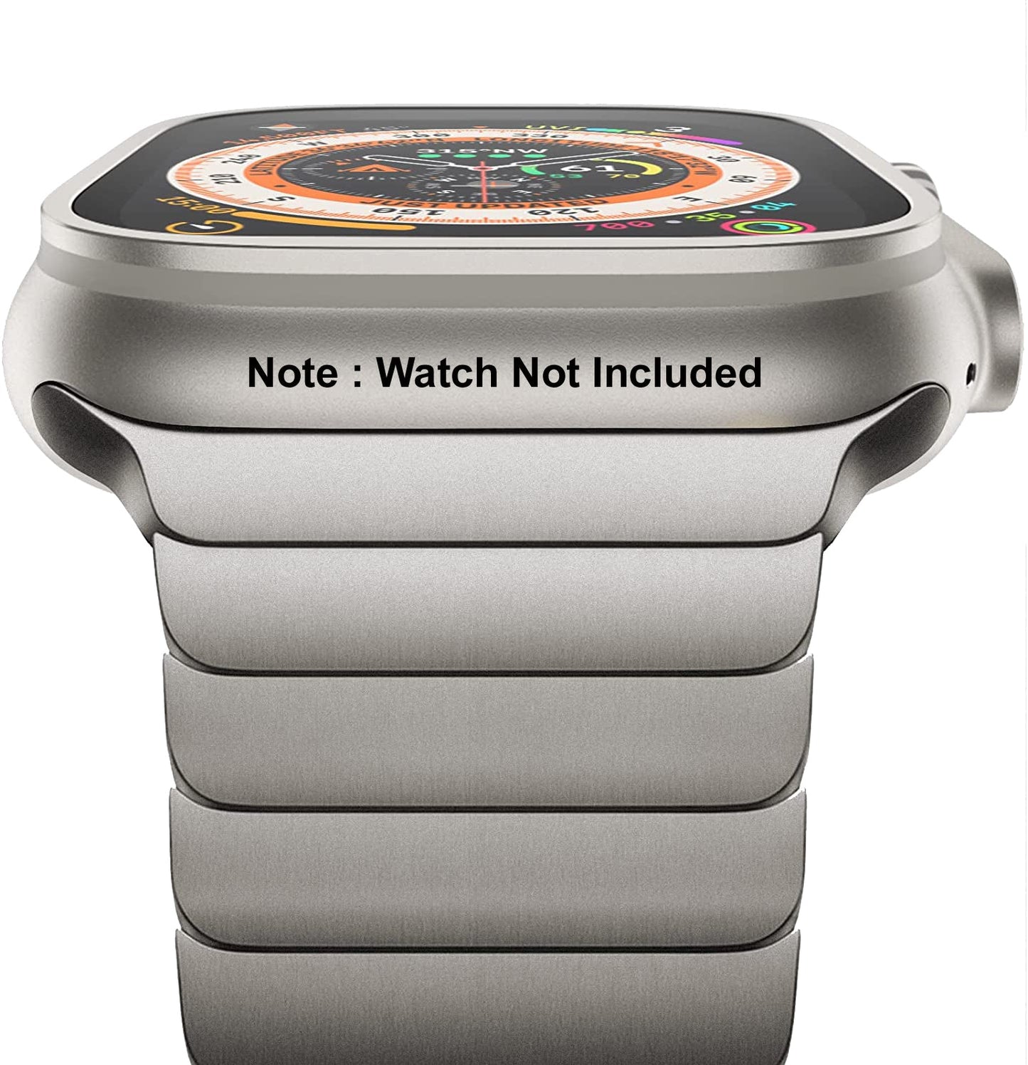 Zitel Metal Bands for Apple Watch Straps Ultra 2 / Ultra 49mm 46mm 45mm 44mm, Series 10 9 8 7 6 5 4 3 2 1 SE - Titanium