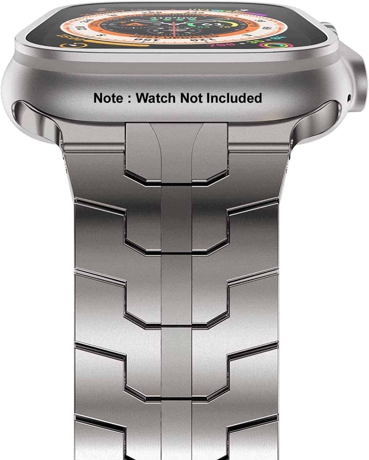 Zitel Metal Bands for Apple Watch Straps Ultra 2 / Ultra 49mm 46mm 45mm 44mm, Series 10 9 8 7 6 5 4 3 2 1 SE - Titanium