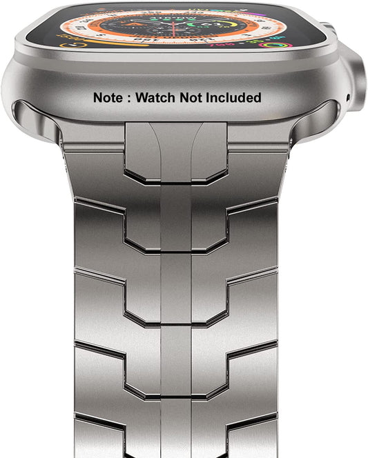 Zitel Metal Bands for Apple Watch Straps Ultra 2 / Ultra 49mm 46mm 45mm 44mm, Series 10 9 8 7 6 5 4 3 2 1 SE - Titanium