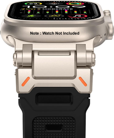 Zitel Band for Apple Watch Ultra 2 / Ultra 49/46/45/44mm Metal Connector Sport Strap - Black