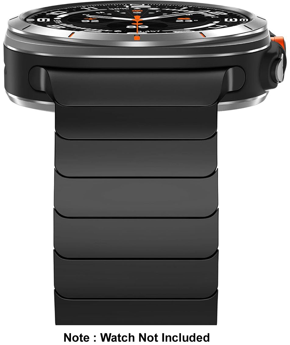 Zitel Stainless Steel No Gap Metal Band for Samsung Galaxy Watch Ultra 47mm 2025/2024 - Black