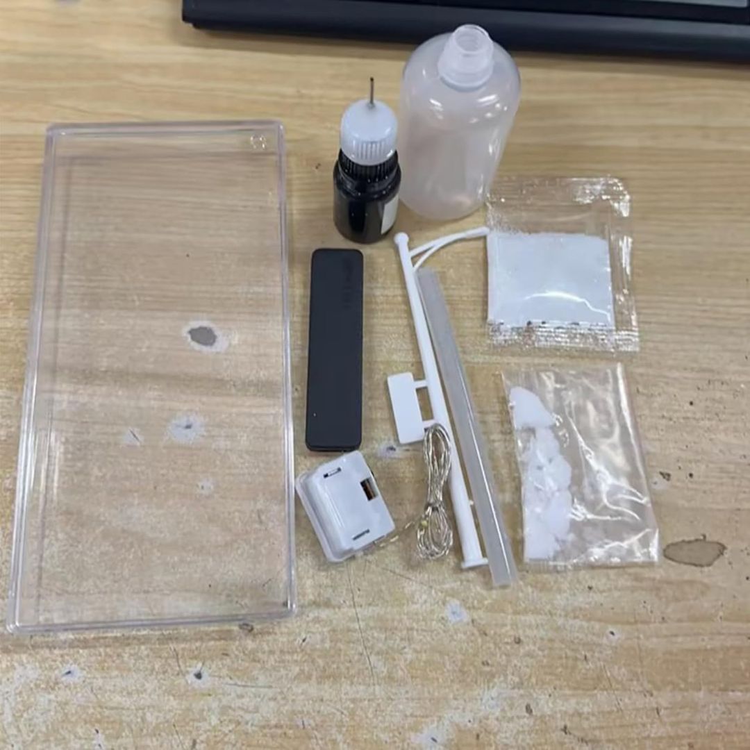 Snowflake Star White Snow Winter Theme Night Light Lamp