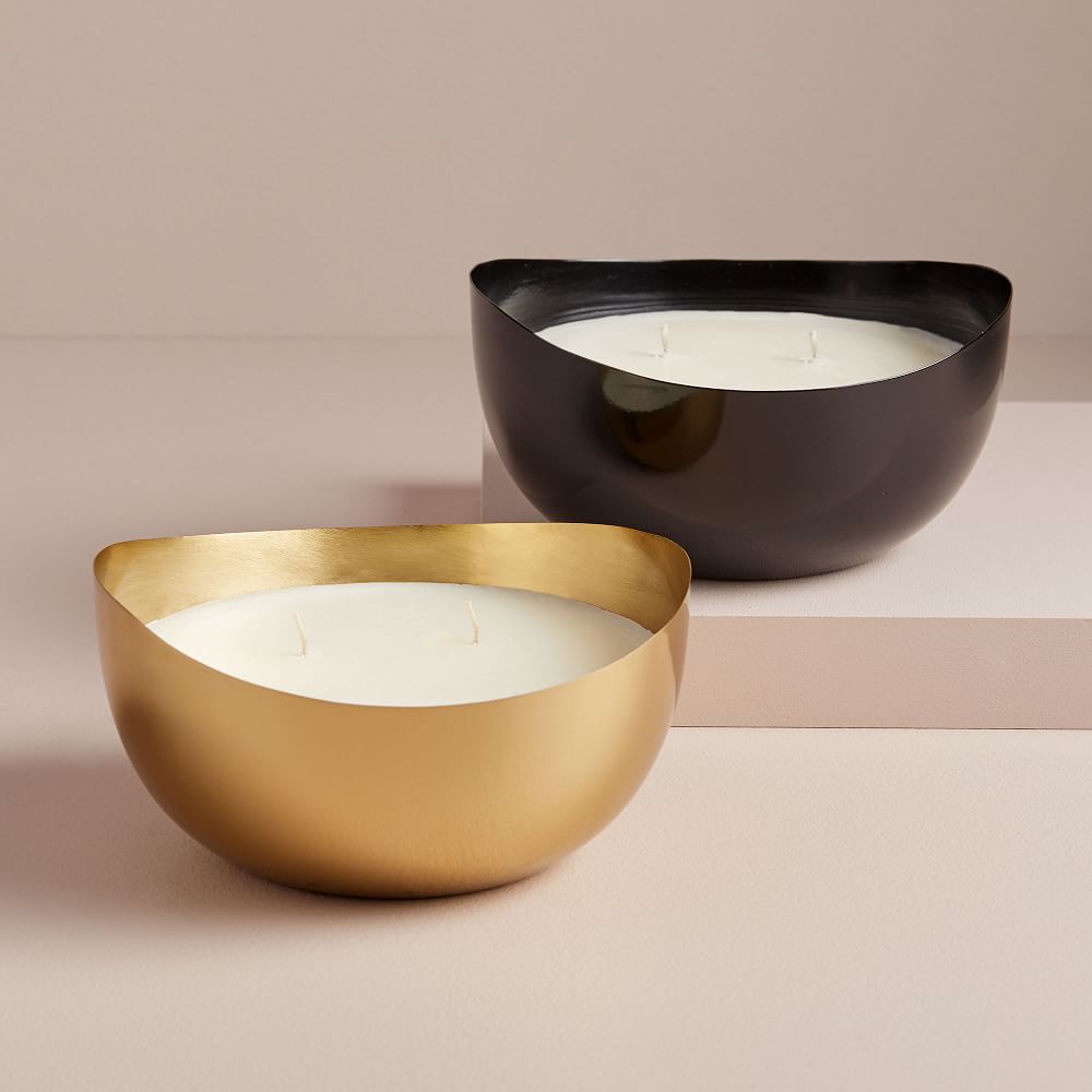 Golden Brass Aroma Candle (Set of 2)