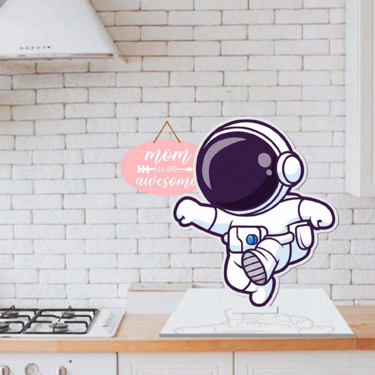 Webelkart Acrylic Astronaut Figurine Showpiece for Table Decoration | Home Decor Item | Idols for Office Desk Table Showpiece Gift Items for Home (6" Inches)