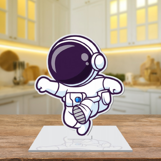 Webelkart Acrylic Astronaut Figurine Showpiece for Table Decoration | Home Decor Item | Idols for Office Desk Table Showpiece Gift Items for Home (6" Inches)