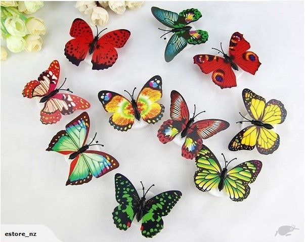 LED Color Changing Beautiful Butterfly (Set Of 10)