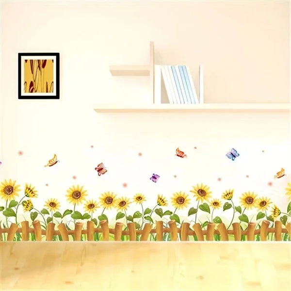 Colorful Butterfly Grass Wall Sticker (50*70cm)