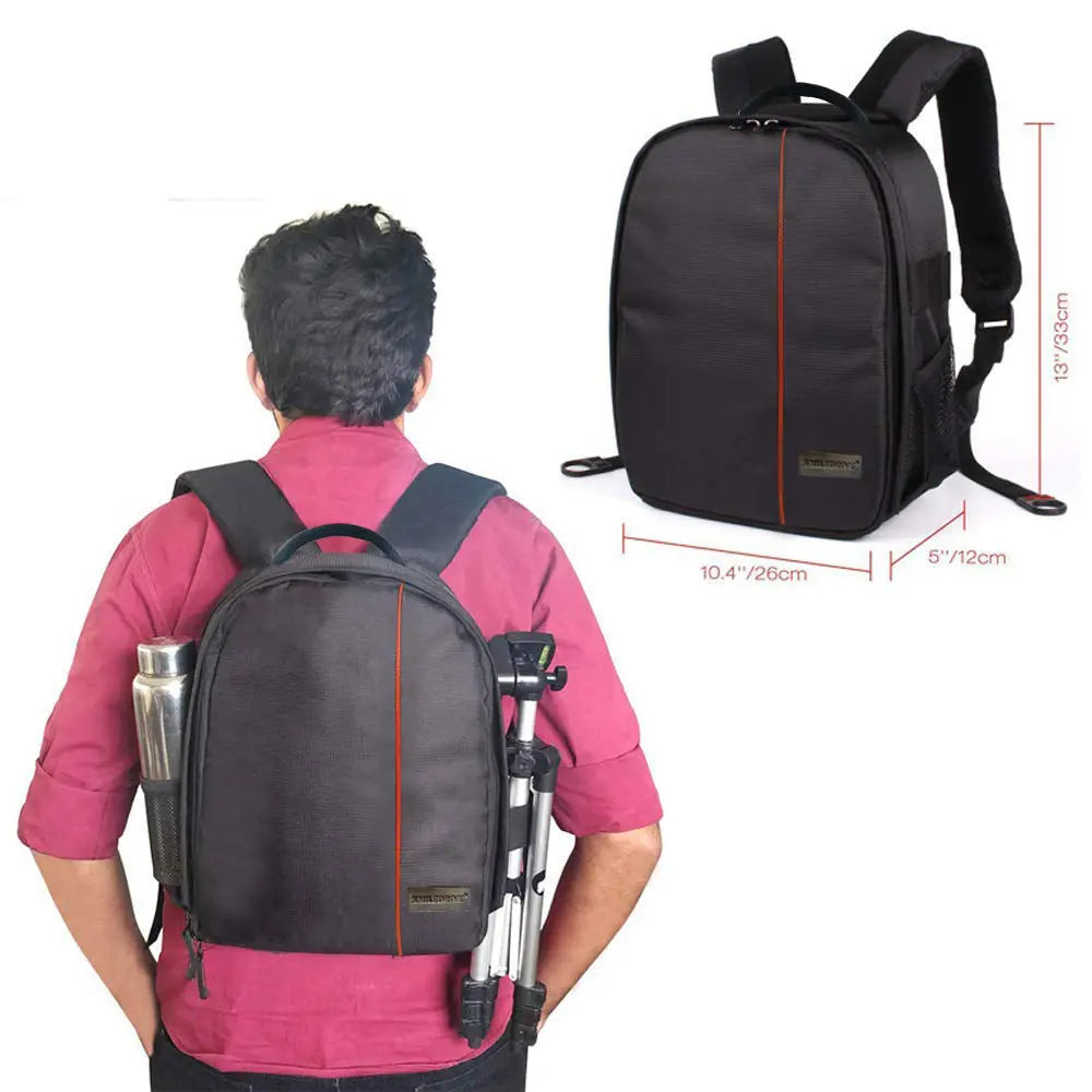Waterproof DSLR Backpack Camera Bag Backpack with Adjustable Dividers-Made in India