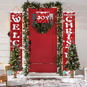 Welcome Christmas Banner (Set Of 3)