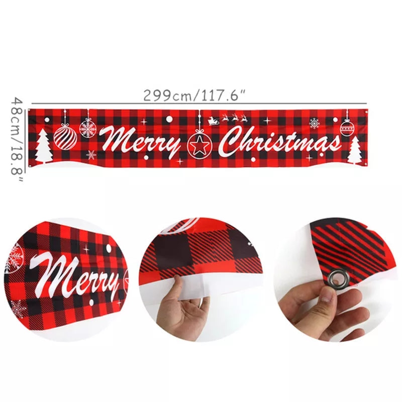 Christmas and New Year Banner for Home Decoration