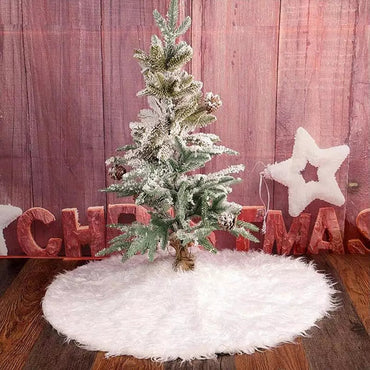 Christmas Tree Skirt - Faux Fur Christmas Tree Mat